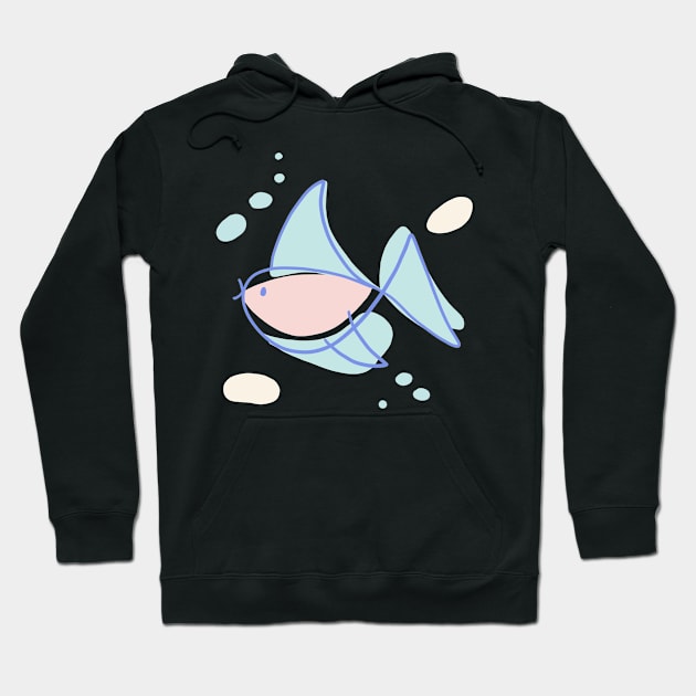 Abstract fish Hoodie by JakoRila